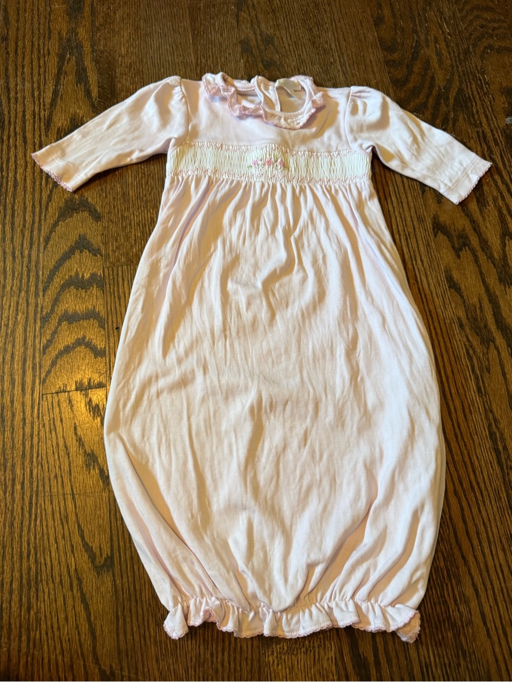 Kissy Kissy Light Pink Smocked Baby Gown